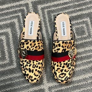 Leopard Steve Madden Slides